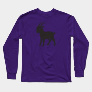 "Graceful Goat Outline Sticker: Nature-Inspired Minimalism" Long Sleeve T-Shirt